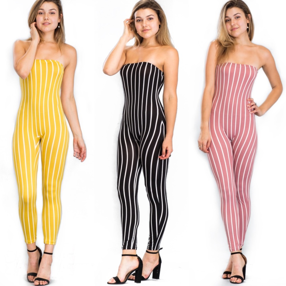 Stretchy Stripe Jumpsuit